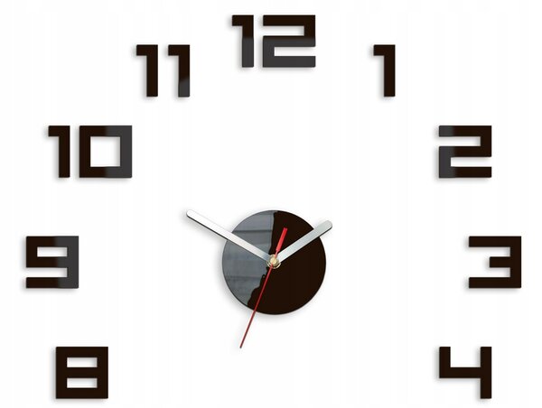 Nástěnné hodiny ModernClock hnědé 50 cm