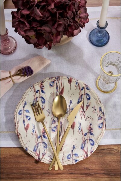 Jídelní sada 24 ks pestrobarevná/porcelán