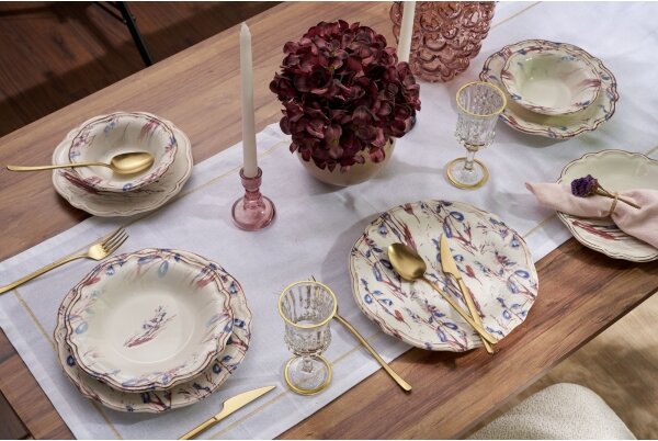Jídelní sada 24 ks pestrobarevná/porcelán