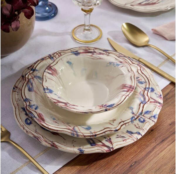 Jídelní sada 24 ks pestrobarevná/porcelán