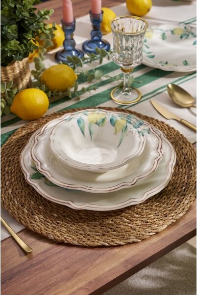 Jídelní sada 24 ks pestrobarevná/porcelán