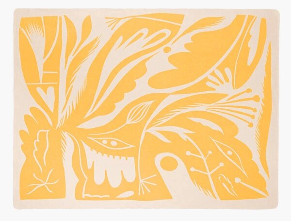 Žlutá deka 165x200 cm Lino – noo.ma