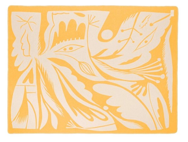Žlutá deka 165x200 cm Lino – noo.ma