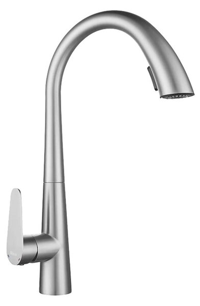 REA-B5314 - Dřezová baterie s vytahovací sprškou ROSS 43 cm nikl