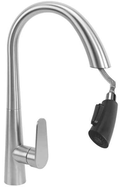 REA-B5314 - Dřezová baterie s vytahovací sprškou ROSS 43 cm nikl