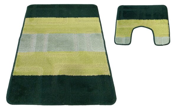 Sada koupelnových koberečků Montana s výřezem 04N zelená