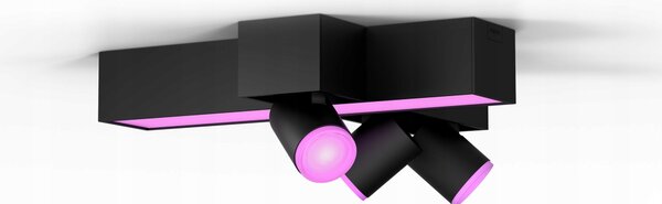 Obdélníkový stropní reflektor Philips Hue černý
