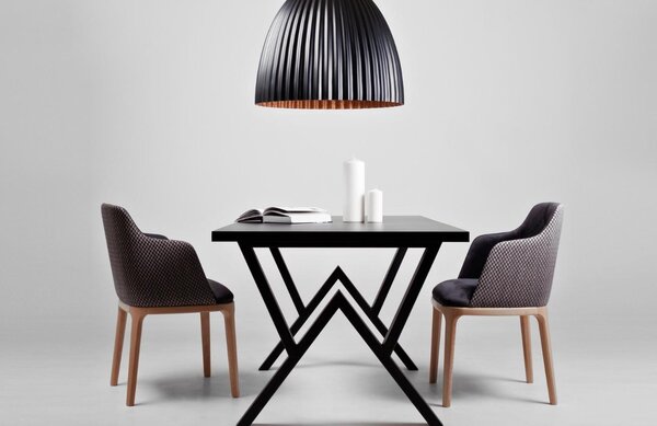 Nordic Design Černo měděné kovové závěsné světlo Liss 50 cm