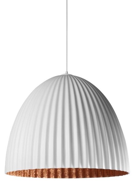 Nordic Design Bílo měděné kovové závěsné světlo Liss 50 cm