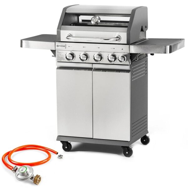 Fieldmann - Plynový gril 5x hořák matný chrom