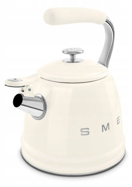 Konvice s píšťalkou Smeg 50's Style krémová WKF01CR