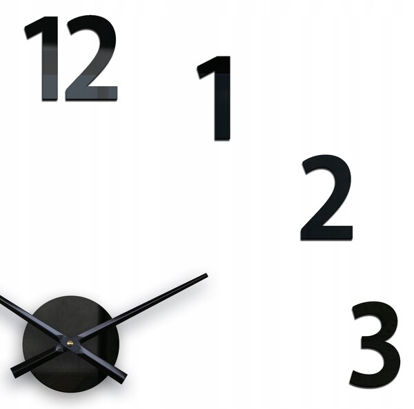 Nástěnné hodiny ModernClock černé 75 cm