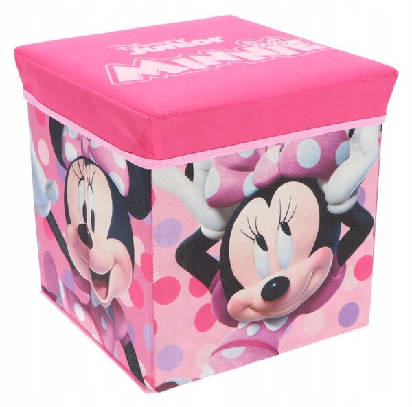 Taburet úložný box Disney Minnie Mouse růžový 20 l