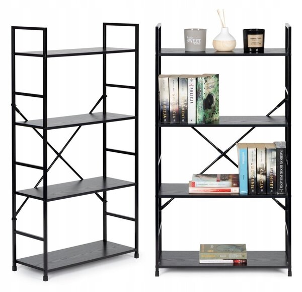 Regál ModernHome 58,5 cm x 113 cm x 23,5 cm černý