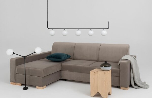 Nordic Design Černé kovové závěsné světlo Cattus Twins