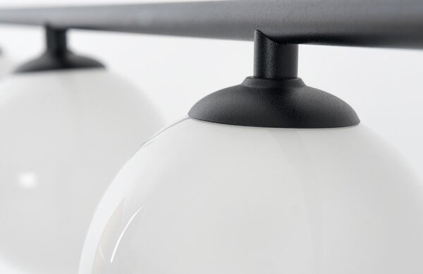 Nordic Design Černé kovové závěsné světlo Cattus 5