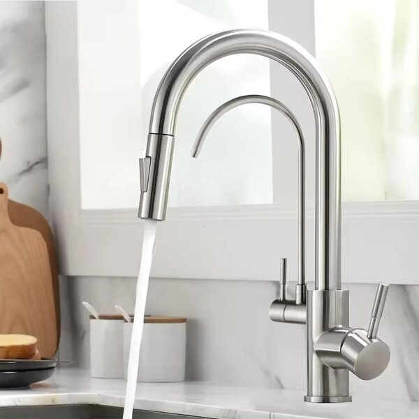 REA-B7563 - Dřez. baterie s vytahovací sprškou a filtrací ECO FRESH 37,5 cm nikl