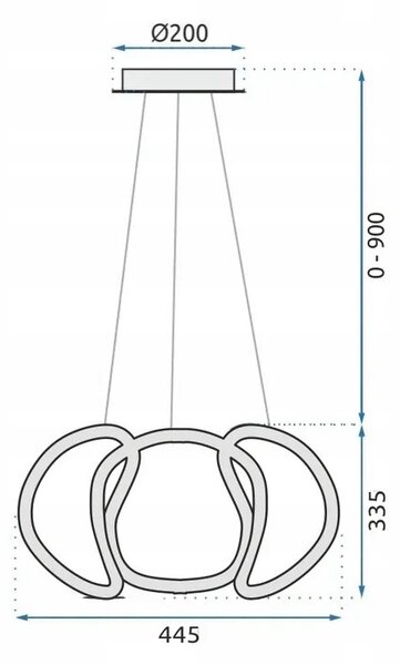 Závěsné svítidlo TOOLIGHT APP385-CP 1bodové LED světlo (integrovaný LED zdroj)