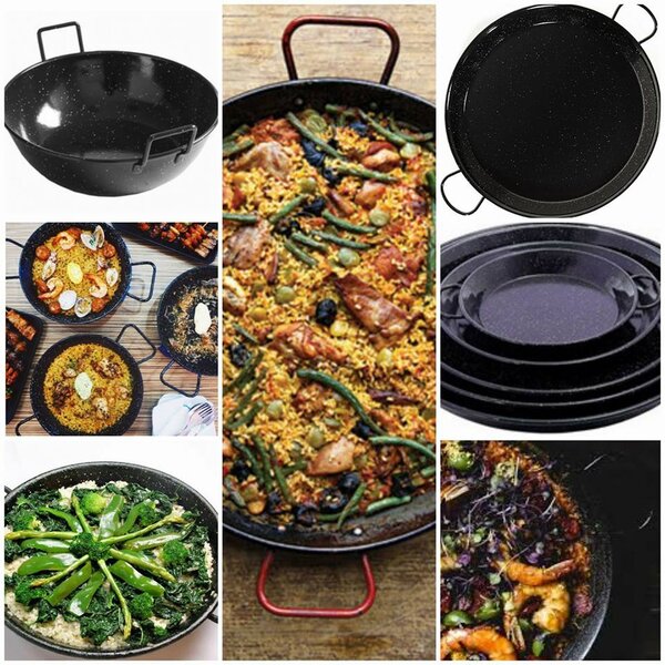 WOK ŠPANĚLSKÁ PAELLERA PÁNEV NA PAELLU 36 cm PÁNEV NA SMAŽENÍ PAELLY