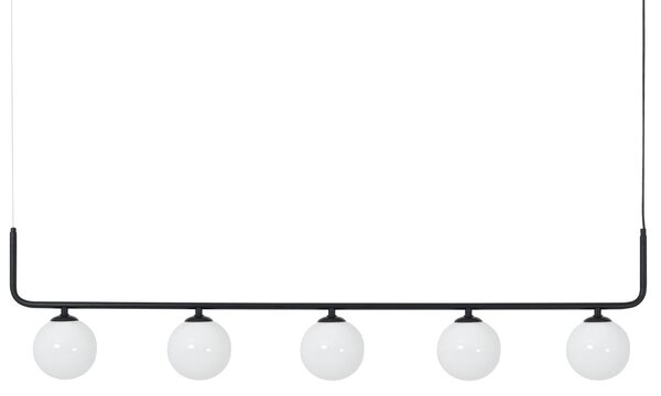 Nordic Design Černé kovové závěsné světlo Cattus 5
