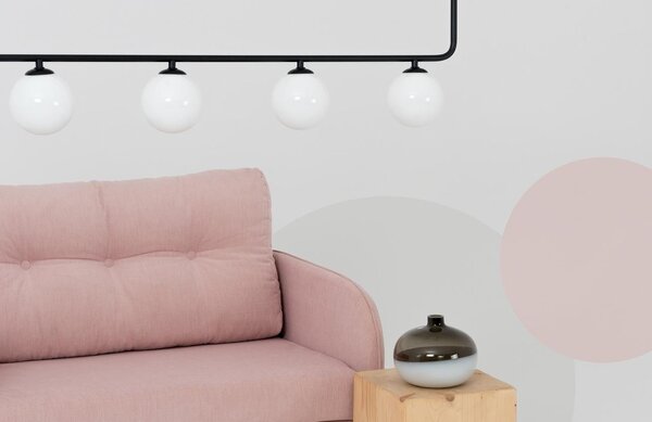 Nordic Design Černé kovové závěsné světlo Cattus 5