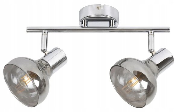 Reflektor Stropní Svítidlo Holly Rabalux E14 2x40W Stříbrný 5556