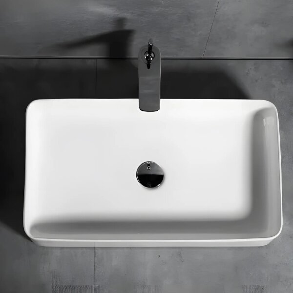 REA-U4800 - Umyvadlo na desku DENIS 35x61,5 cm keramika/lesklá bílá