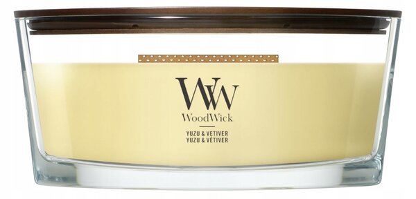 Sójová vonná svíčka Yuzu & Vetiver Woodwick 1 ks