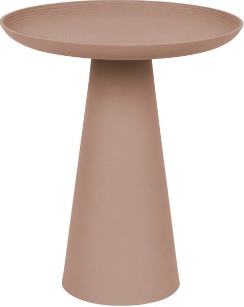 White Label Růžový kovový odkládací stolek WLL RINGAR 39,5 cm