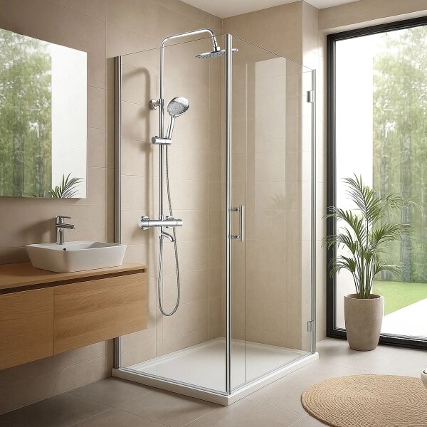 REA-P5961 - Sprchová sada s termostatickou baterií LUNGO DIAMOND lesklý chrom
