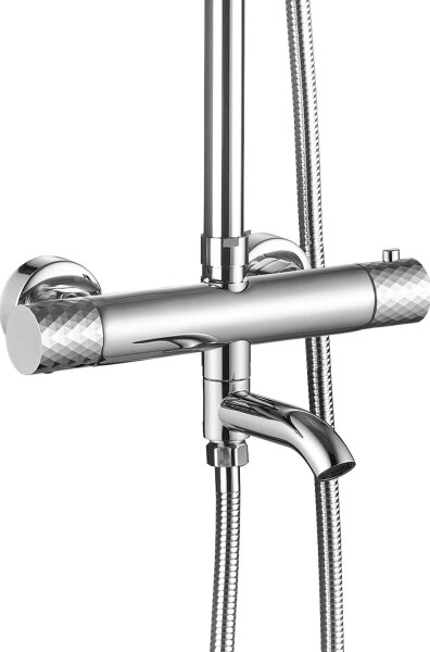 REA-P5961 - Sprchová sada s termostatickou baterií LUNGO DIAMOND lesklý chrom