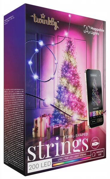 Vánoční osvětlení na stromeček Twinkly pro vnitřní použití 12 m, 101 - 200 světýlek