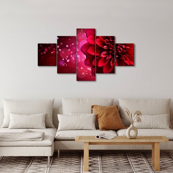 Obraz červené květiny (125x70 cm)