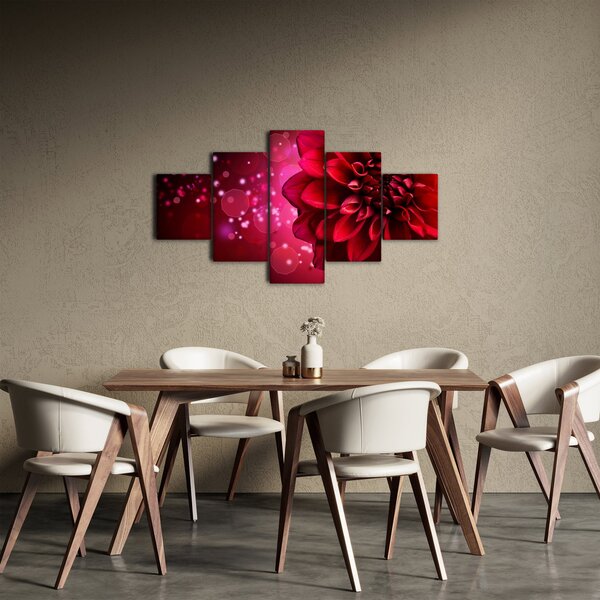 Obraz červené květiny (125x70 cm)