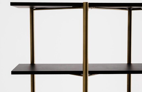 Nordic Design Černý regál Raven 150 x 110 cm