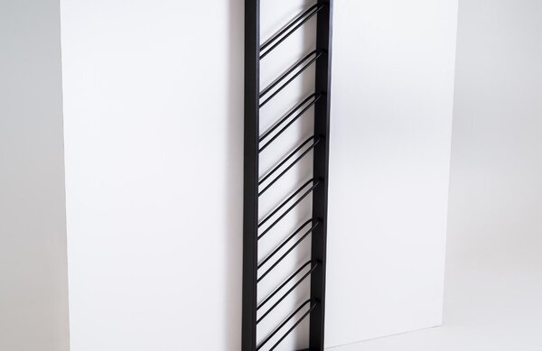 Nordic Design Černý kovový stojan na víno Puerto 160 cm