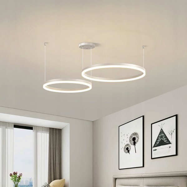 Závěsné svítidlo Interlook bílé LED 50 W 60/40 cm