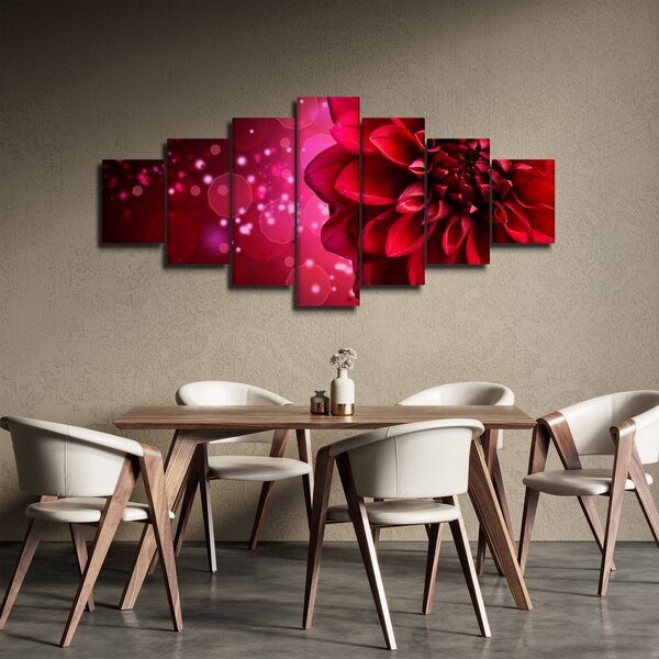 Obraz červené květiny (210x100 cm)
