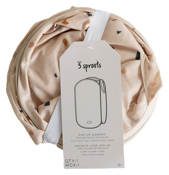 3 Sprouts Koš na prádlo a hračky Pop-up Terrazzo Beige