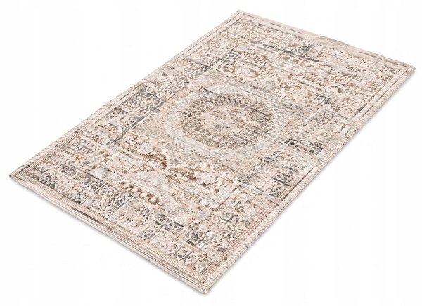 Koberec Běhoun Vlněný koberec 60x100cm Přírodní béžový Premium vlna