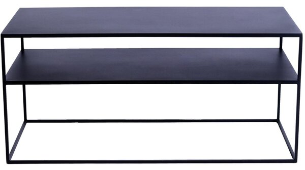 Nordic Design Černý kovový TV stolek Moreno 100 x 45 cm