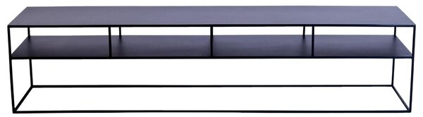 Nordic Design Černý kovový TV stolek Moreno 200 x 45 cm