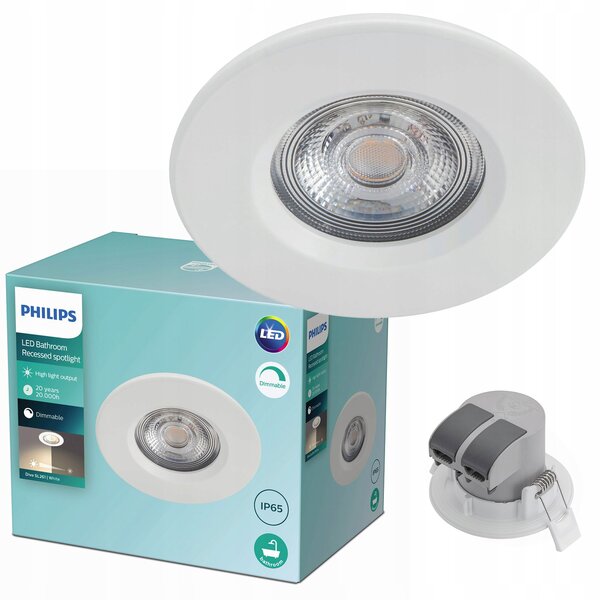 Stropní vestavné svítidlo Philips 5 W integrovaný LED zdroj 8,5 cm bílé