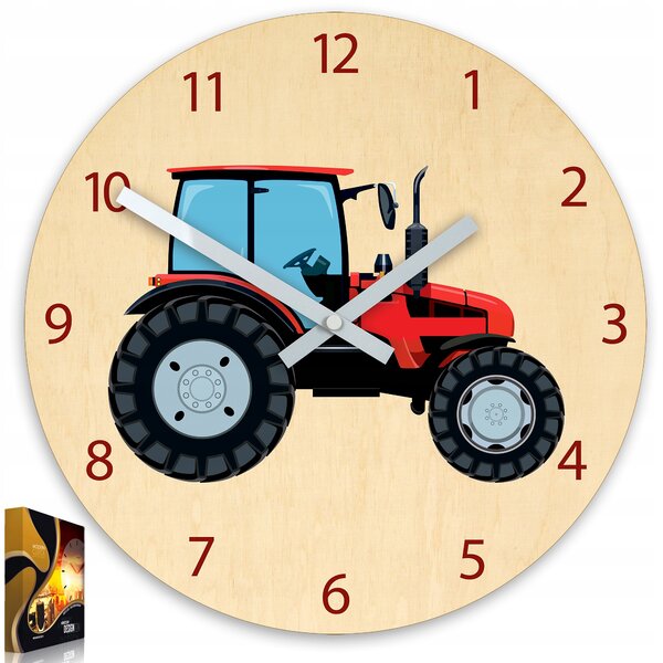 Nástěnné hodiny TRAKTOR do dětského pokoje MODERNÍ