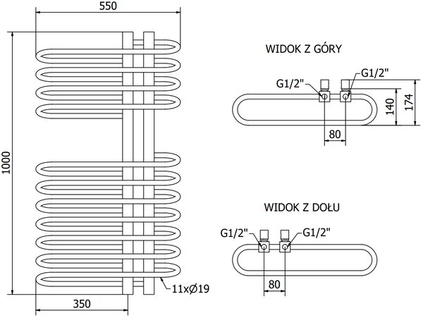 Mexen Ops, elektrické topné těleso 1000x550 mm + topné těleso 600 W, bílá, W122-1000-550-2600-20