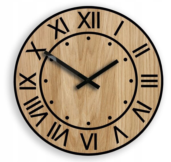 DŘEVĚNÉ HODINY NA ZEĎ ARTUR - extra tiché, skládací (DIY)