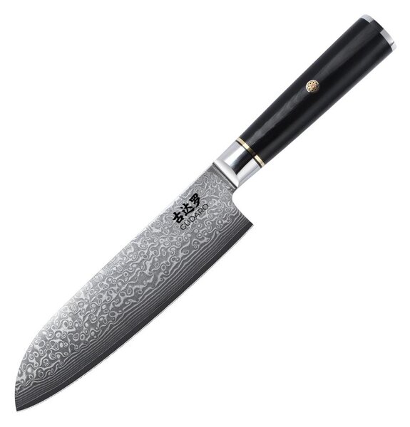 Gudaro - Damaškový kuchyňský nůž AKIRO 7", 67 vrstev oceli, délka 17,5 cm, černá