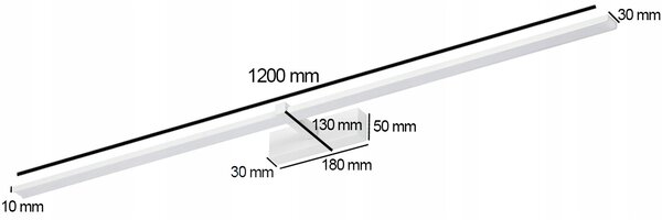 LED koupelnové nástěnné svítidlo nad zrcadlo bílé podlouhlé 120 cm idealed