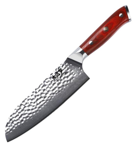 Gudaro -Damaškový Santoku kuchyňský nůž MIYABI 7", 67 vrstev oceli, délka 17,5cm