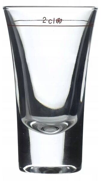 Bormioli Rocco Sklenice na pálenku panák Dublino 3 cl červený cejch 2 cl (6